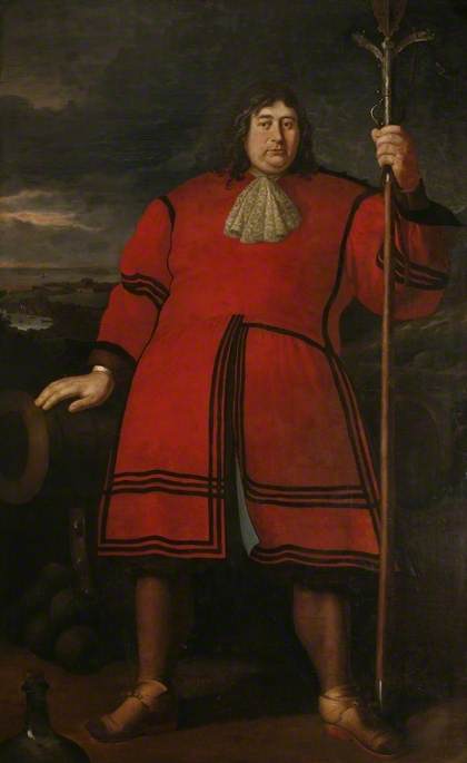 Anthony Payne, the Cornish Giant, vintage artwork by Sir Godfrey Kneller, BT., 12x8" (A4) Poster