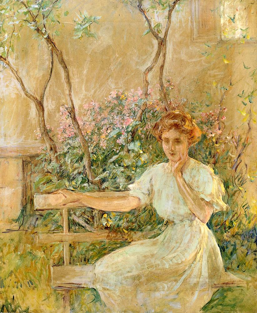 The Garden Seat by Robert Lewis Reid,A3(16x12")Poster