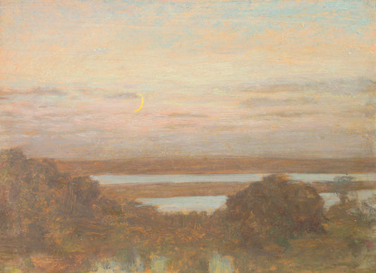 Crescent Moon, vintage artwork by Allen Butler Talcott, 12x8" (A4) Poster