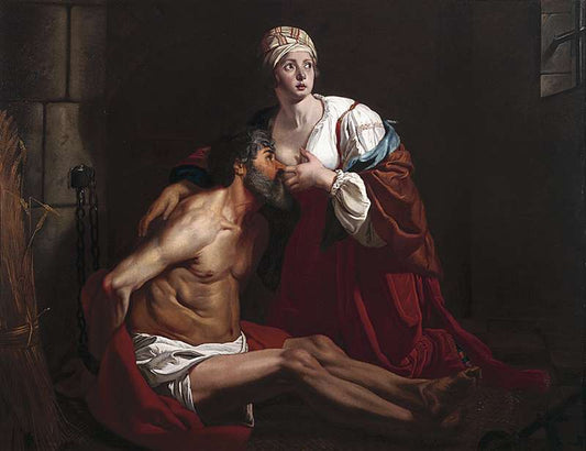 Caritas Romana, vintage artwork by Gaspard de Crayer, 12x8" (A4) Poster