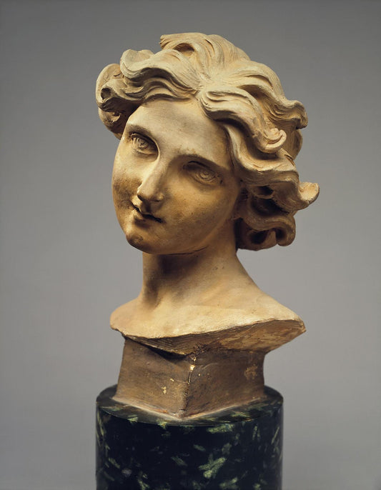 Head of an Angel (workshop), vintage artwork by Workshop of Gian Lorenzo Bernini, 12x8" (A4) Poster