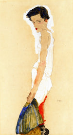 Girl Undressing by Egon Schiele,16x12(A3) Poster