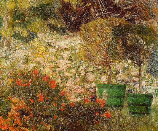 A Corner of My Garden, vintage artwork by Emile Claus, 12x8" (A4) Poster