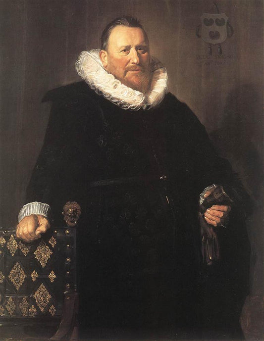 Nicolaes Woutersz van der Meer, vintage artwork by Frans Hals, 12x8" (A4) Poster