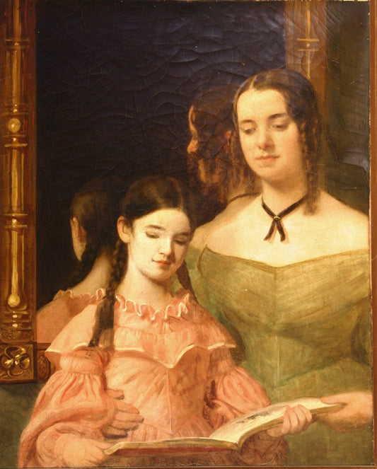 Portrait of Jane Ann Hutchins and her Daughter, vintage artwork by Francis Alexander, A3 (16x12") Poster Print