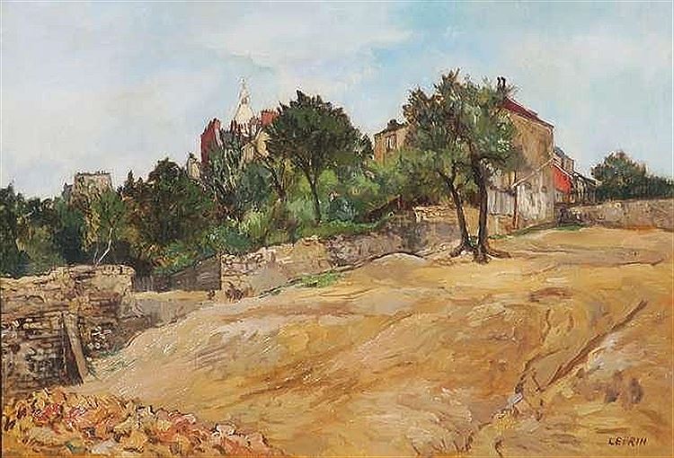Montmartre Brush Lot, vintage artwork by Marcel Leprin, 12x8" (A4) Poster