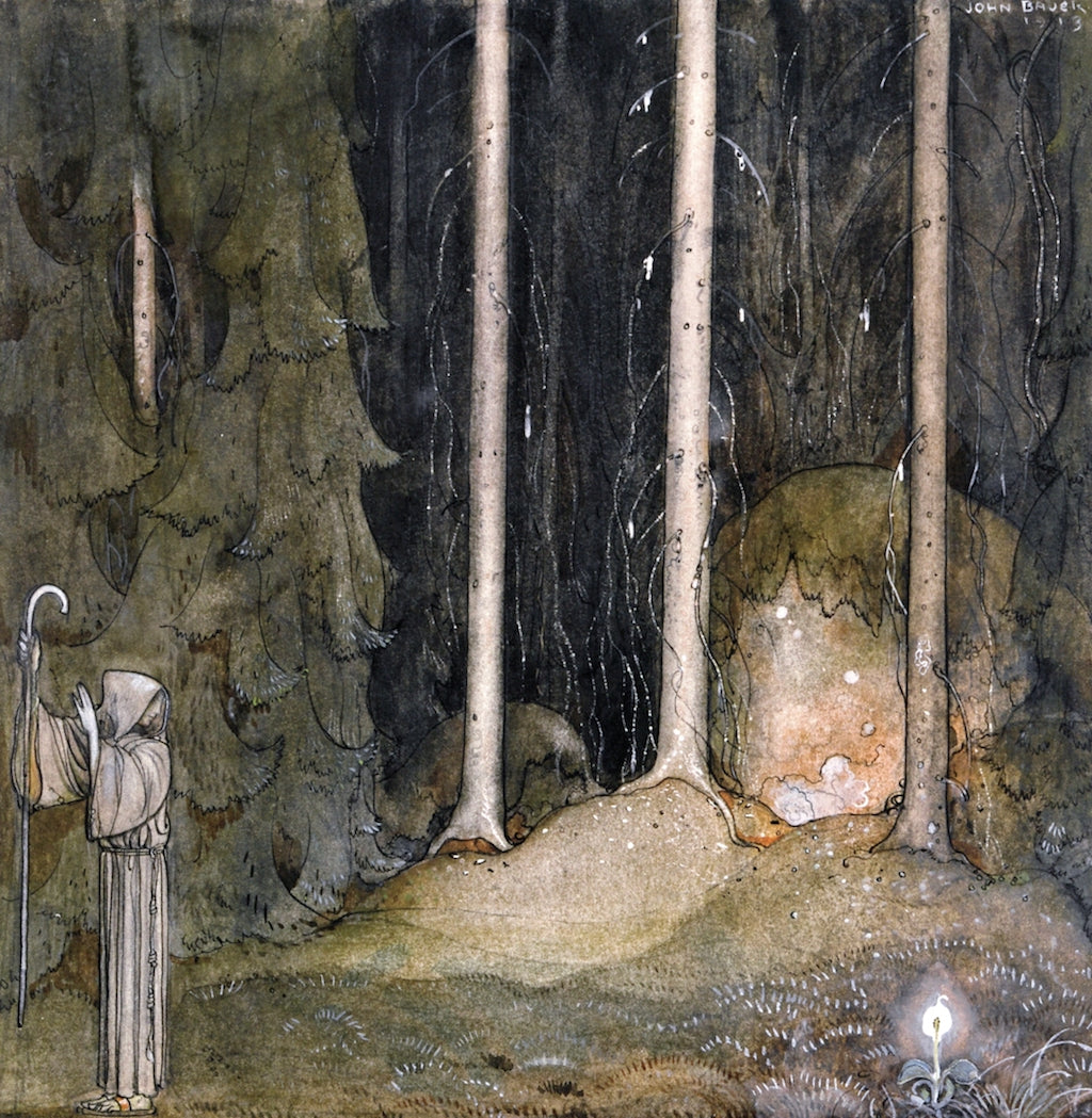 Brother Martin, vintage artwork by John Bauer, 12x8" (A4) Poster