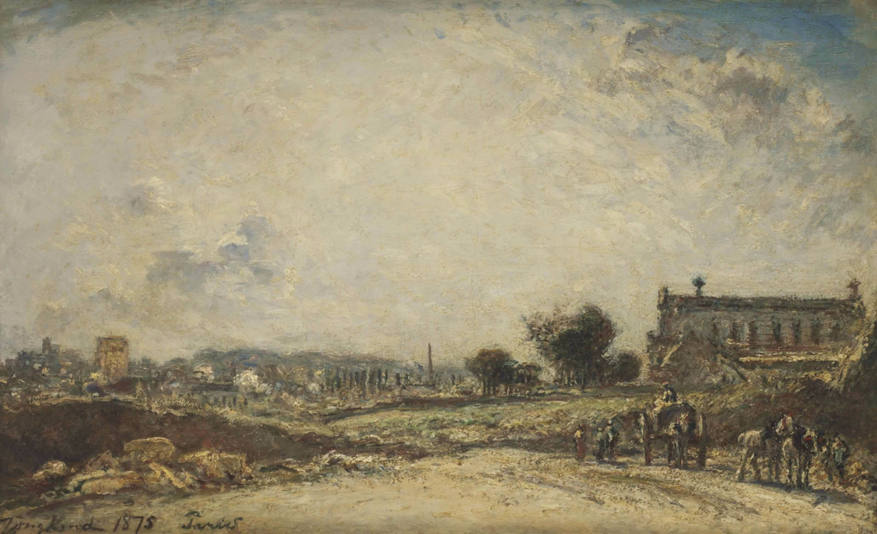 Construction of the new Boulevard de Port-Royal, Paris, vintage artwork by Johan Barthold Jongkind, A3 (16x12") Poster Print