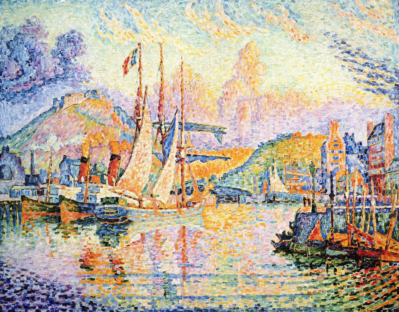 Cherbourg, Fort du Roule, vintage artwork by Paul Signac, 12x8" (A4) Poster