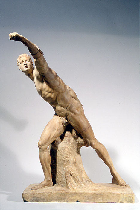 The Borghese Gladiator, vintage artwork by Nicolas Coustou, 12x8" (A4) Poster