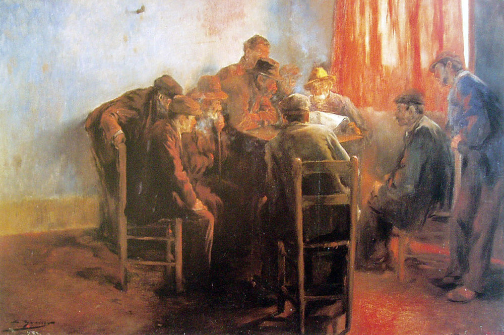 Escena interior, vintage artwork by Luis Graner Y Arrufi, 12x8" (A4) Poster