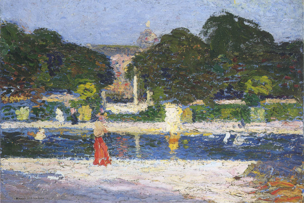 Fountain in the garden at Luxembourg by Henri Martin,A3(16x12")Poster