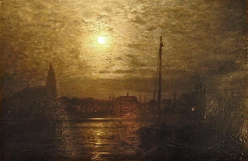 Barth in the Moonlight, vintage artwork by Louis Douzette, 12x8" (A4) Poster