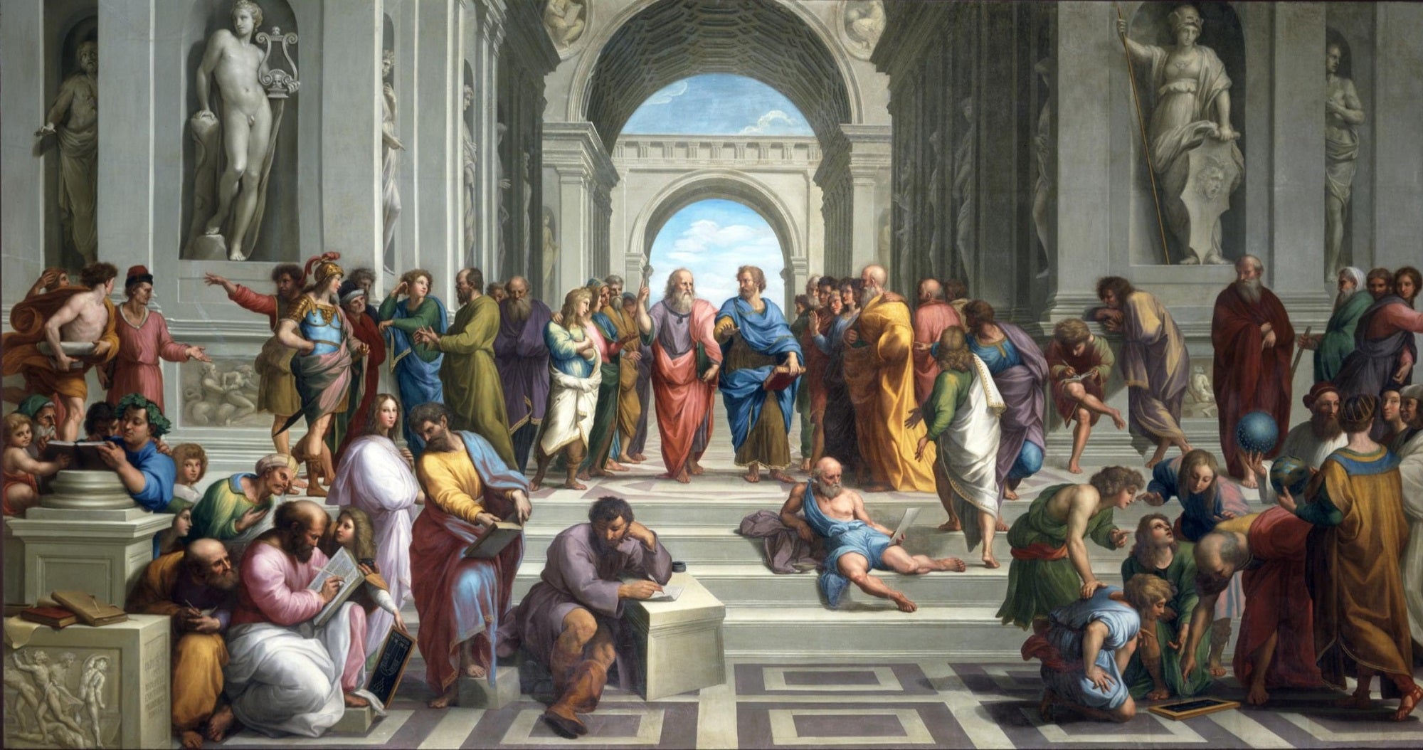 The School of Athens (after Raphael), vintage artwork by Anton Raphael Mengs, 12x8" (A4) Poster