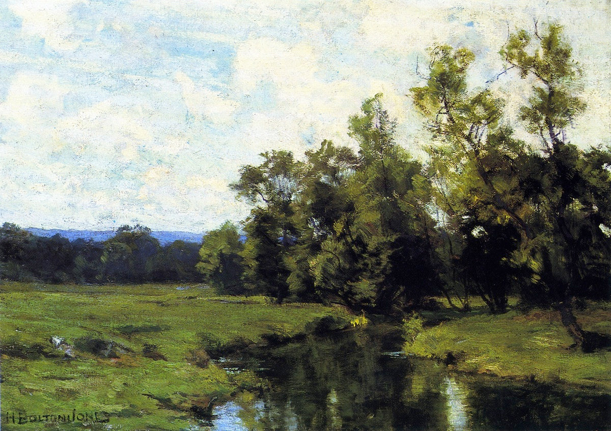 A Lush Spring, vintage artwork by Hugh Bolton Jones, 12x8" (A4) Poster