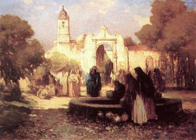 Old Mission San Luis Rey by Edward Percy Moran,A3(16x12")Poster