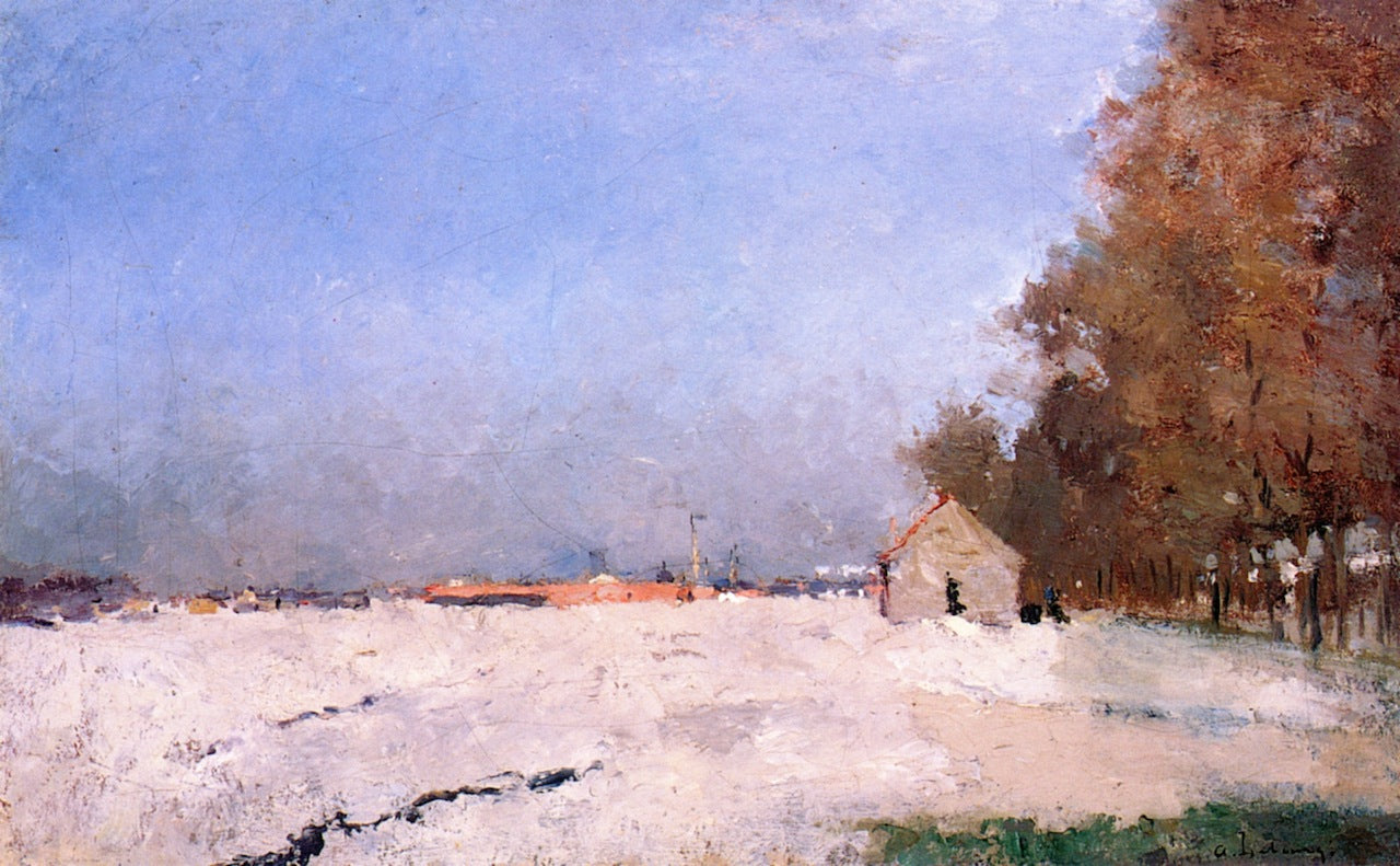 Chalky Ground in Autumn, near Dieppe, vintage artwork by Albert Lebourg, 12x8" (A4) Poster