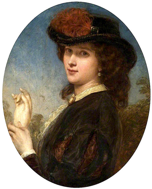 Lady with a Glove, vintage artwork by John Robert Dicksee, A3 (16x12") Poster Print