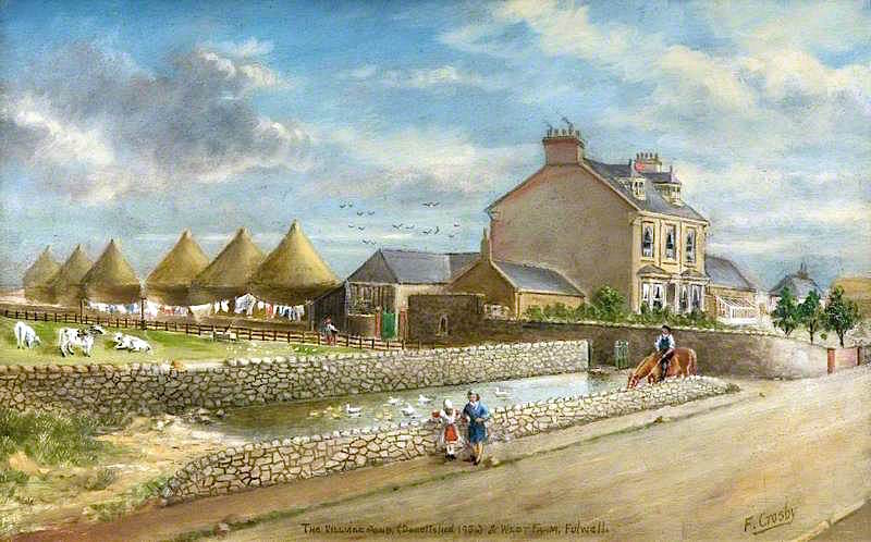 llage Pond and West Farm, Fulwell by Frederick Gordon Crosby,16x12(A3) Poster