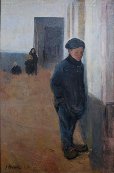 A Poor Boy, vintage artwork by Isidro Nonell Monturiol, 12x8" (A4) Poster