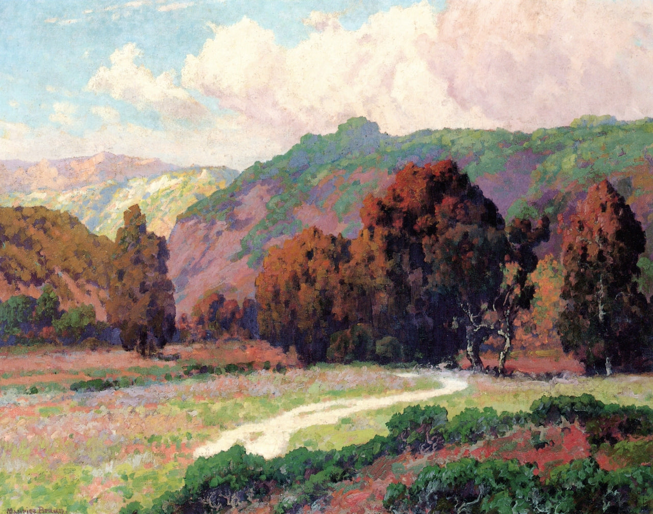 The Road to the Canyon, vintage artwork by Maurice Braun, 12x8" (A4) Poster