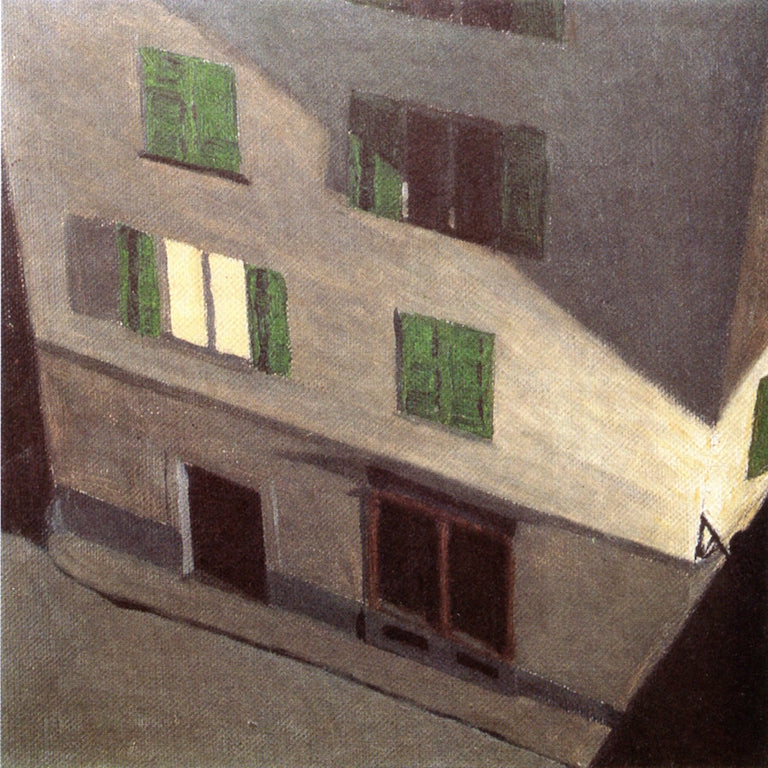 House Seen from Above, vintage artwork by Hans Emmenegger, 12x8" (A4) Poster
