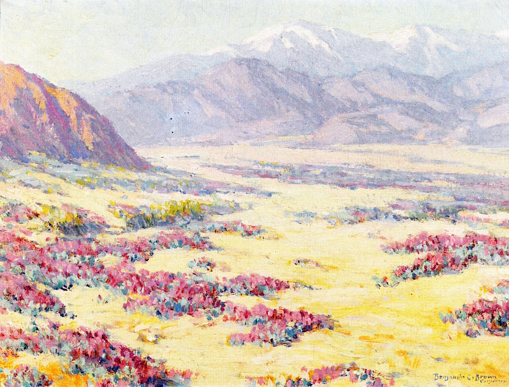 Wildflowers with Mountains Beyond by Benjamin Chambers Brown,A3(16x12")Poster