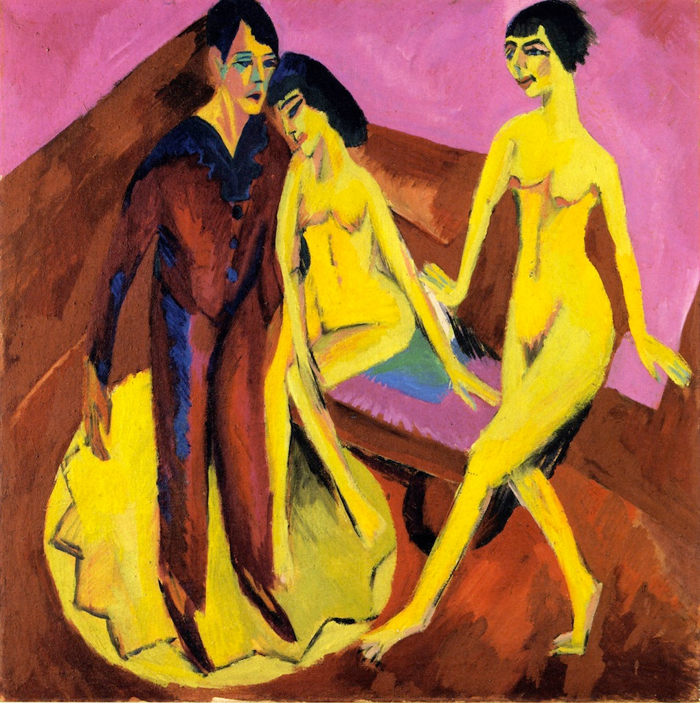 Dancing School by Ernst Ludwig Kirchner,16x12(A3) Poster