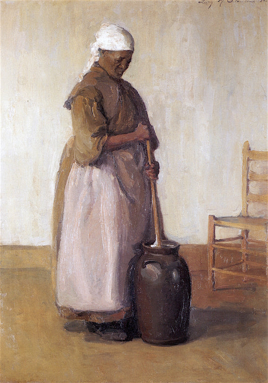 Aunt Lisa, Churning by Lucy May Stanton,16x12(A3) Poster