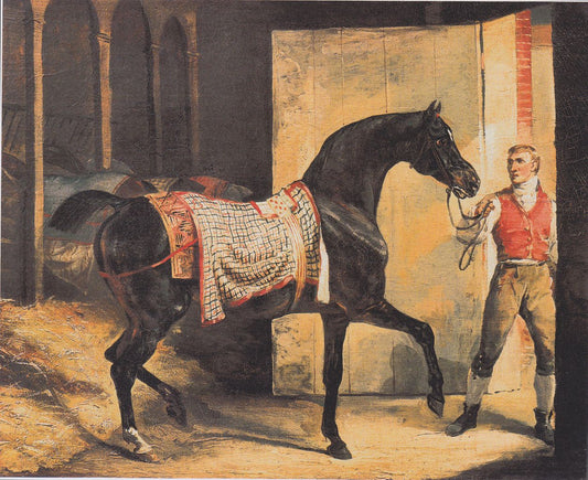 The Horse is out of the Stable, vintage artwork by Theodore Gericault, 12x8" (A4) Poster