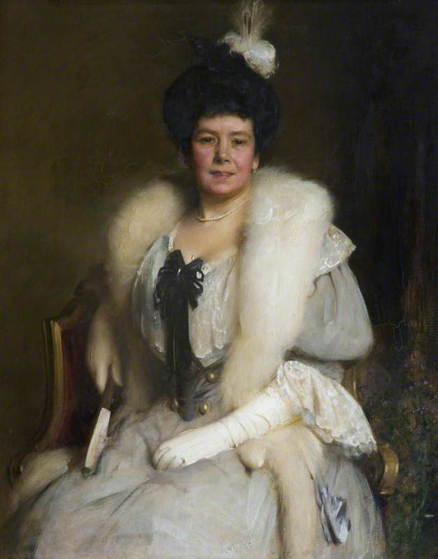 Charlotte A. Ferguson of Largham, Donor of Victory Park, vintage artwork by Arthur Hacker, 12x8" (A4) Poster