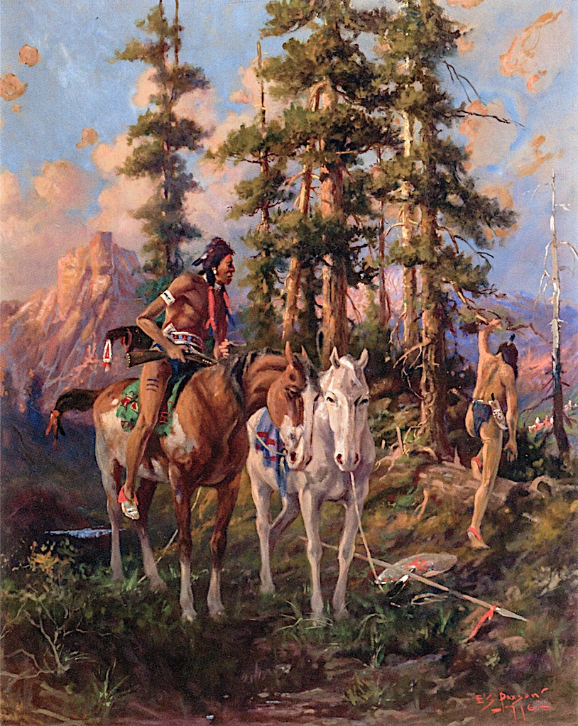 s Watching Custer's Command, Big Horn by Edgar Samuel Paxson,A3(16x12")Poster