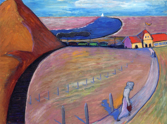 Bahnhof Prerow by Marianne von Werefkin,A3(16x12")Poster