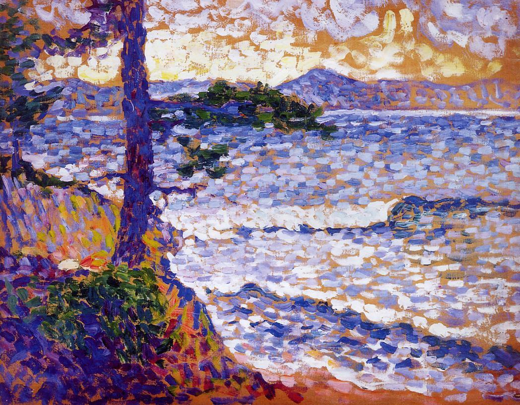The Mediterranean Coast, vintage artwork by Henri-Edmond Cross, 12x8" (A4) Poster