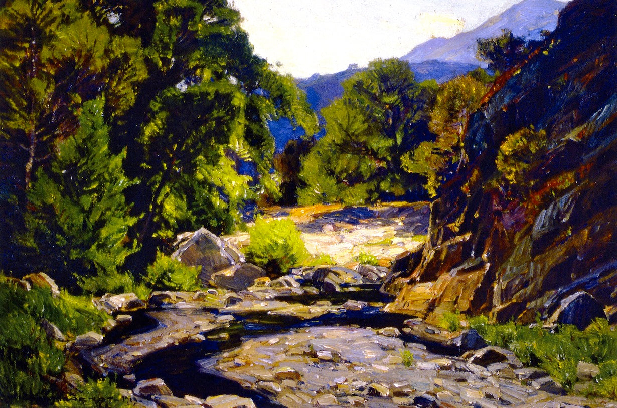 California Stream, vintage artwork by William Wendt, 12x8" (A4) Poster