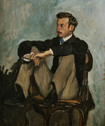 Pierre Auguste Renoir, vintage artwork by Jean Frederic Bazille, 12x8" (A4) Poster