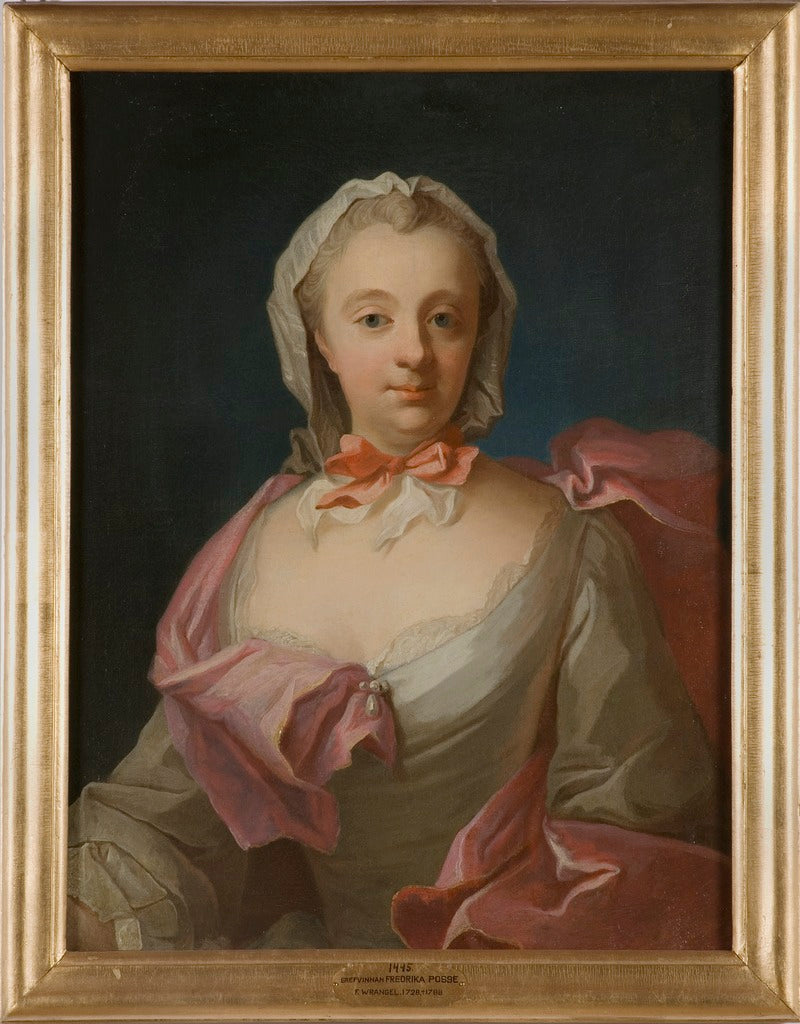 Fredrika Wrangel af Lindeberg, vintage artwork by Olof Arenius, 12x8" (A4) Poster