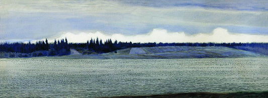 Lake After the Rain, vintage artwork by Vasily Perepletchikov, 12x8" (A4) Poster