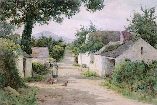 Feeding the Chickens by Ralph William Bardill,16x12(A3) Poster