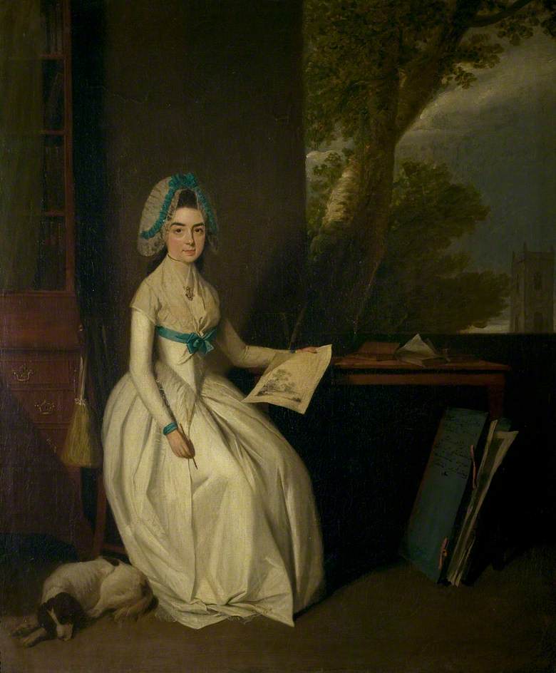 Mrs Martha Nichols (1756–1788), vintage artwork by Francis Towne, 12x8" (A4) Poster