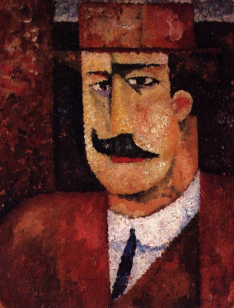 Portrait of Francisco Ferreira Cardoso, vintage artwork by Amadeu de Sousa Cardoso, 12x8" (A4) Poster