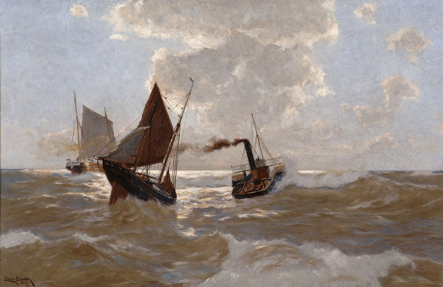 Fishing Vessels by Erwin Gunther,A3(16x12")Poster