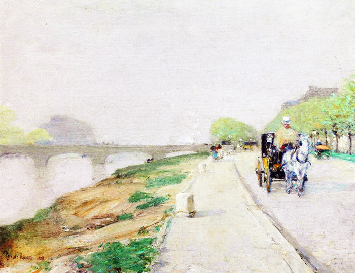 Banks of the Seine by Childe Hassam,A3(16x12