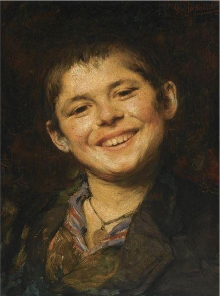 Laughing Boy by Georgios Jakobides,A3(16x12")Poster