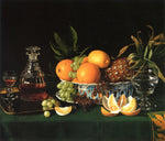 Still Life on a Green Table Cloth, vintage artwork by Charles Bird King, 12x8" (A4) Poster