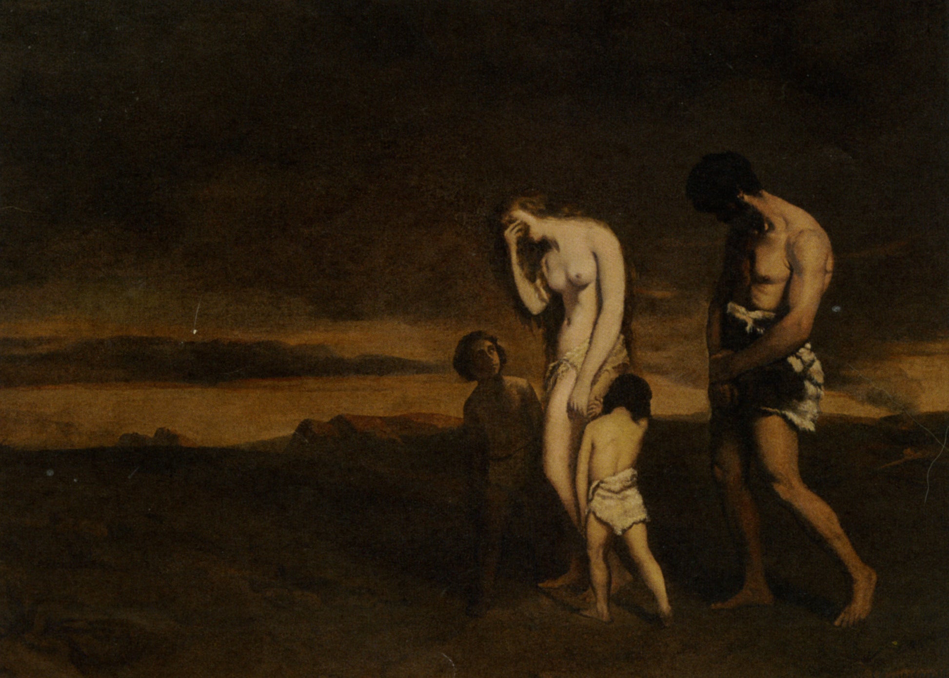 The Punishment of Cain, vintage artwork by Theodore Chasseriau, A3 (16x12") Poster Print