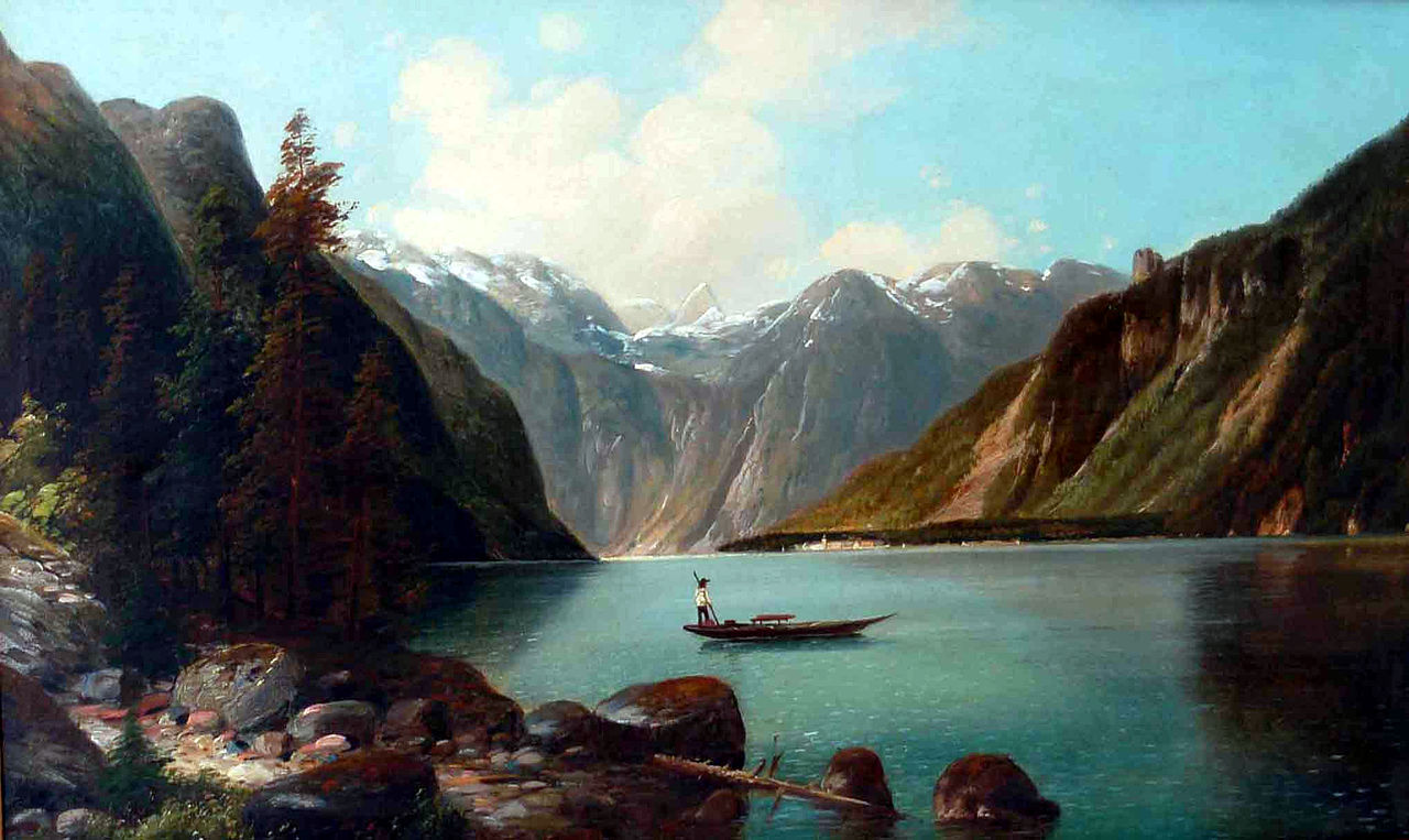 Königssee, vintage artwork by Arnold Forstmann, 12x8" (A4) Poster