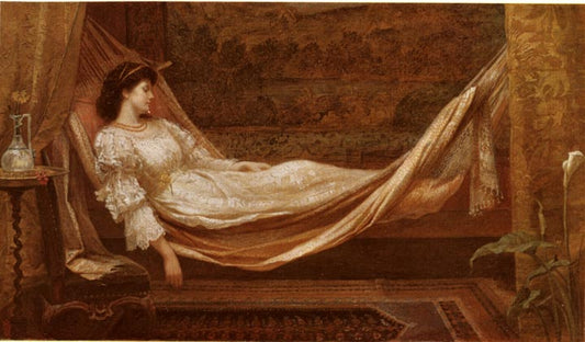 A Golden Day Dream, vintage artwork by Emily Mary Osborn, 12x8" (A4) Poster