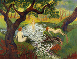 Three Bathers with Irises, vintage artwork by Paul Ranson, 12x8" (A4) Poster