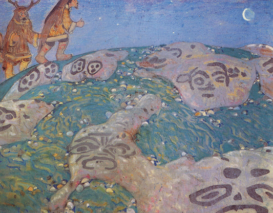 The Earth Spell, vintage artwork by Nicholas Roerich, 12x8" (A4) Poster